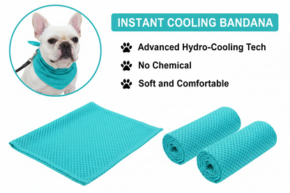 Cooling Triangle Scarf for Bulldogs and Cats (Summer)