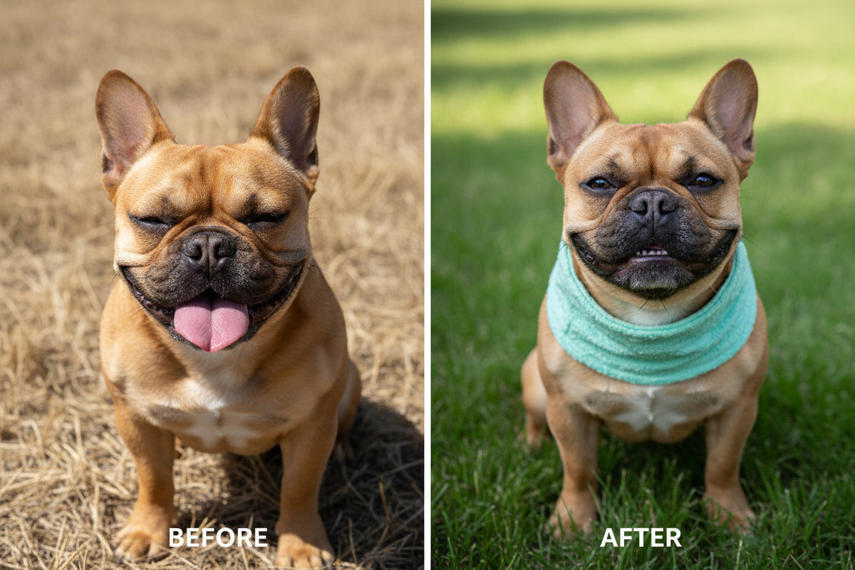 Cooling Triangle Scarf for Bulldogs and Cats (Summer)